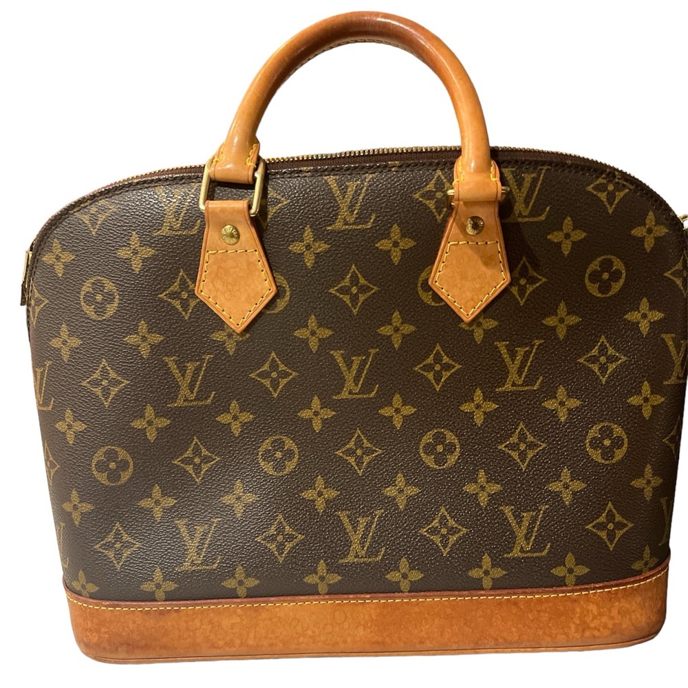 Louis Vuitton Monogram Satchel in Brown and Tan